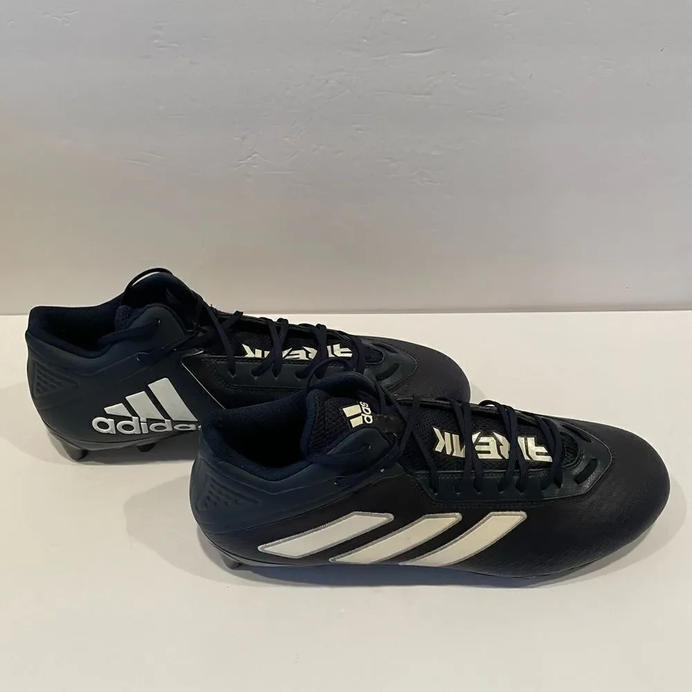 Adidas White and Blue Football Cleats Shoes with Quick-Lace System
